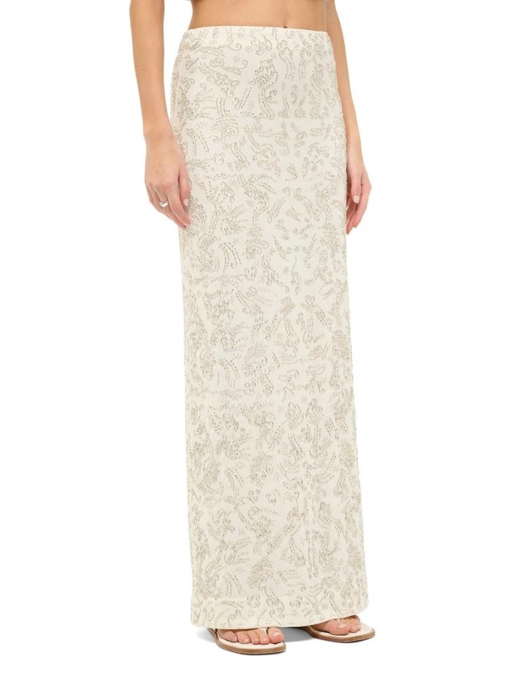 STAUD Barletta Beaded Maxi Skirt